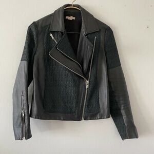 Helmut Lang Black Textured Leather Jacket